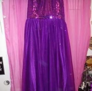 Long purple prom dress